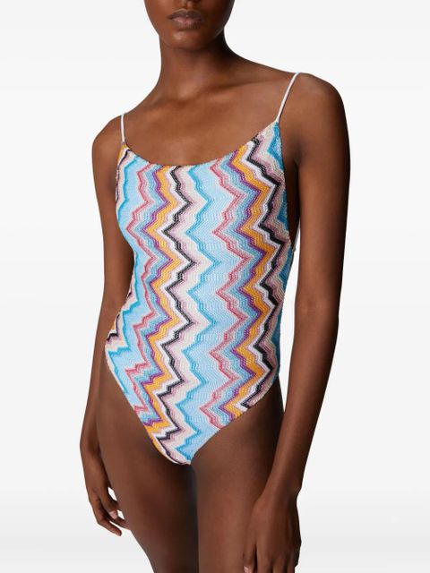 Missoni zigzag-pattern swimsuit - Blue - zdjęcie produktu nr 2