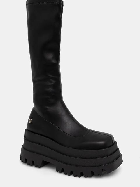 Naked Wolfe kozaki Sin damskie kolor czarny na platformie