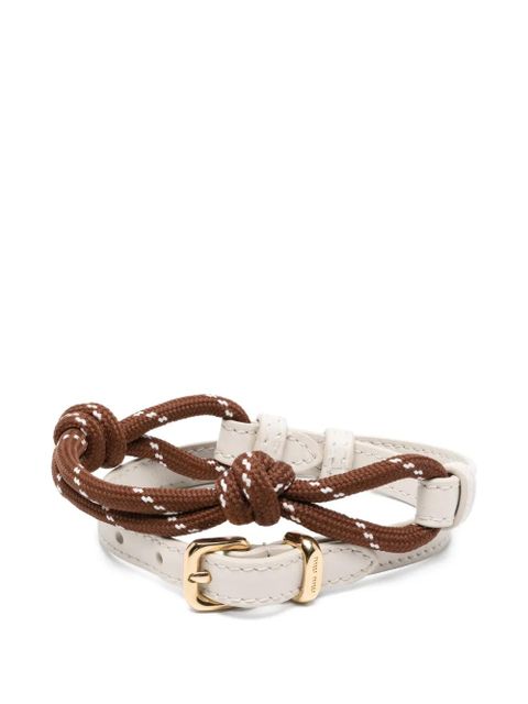 Miu Miu knotted ankle bracelet - Neutrals - zdjęcie produktu nr 1