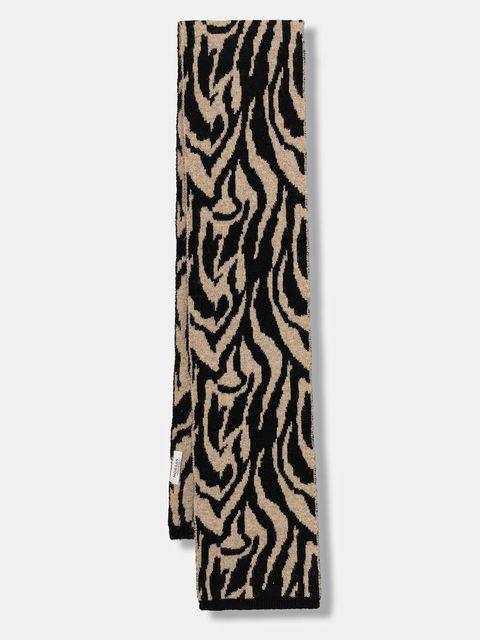 Morgan szalik z domieszką wełny damski kolor beżowy wzorzysty 5EZEBO - zdjęcie produktu nr 1