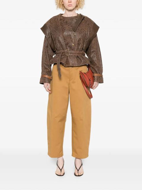 ISABEL MARANT Erine patterned belted jacket - Brown - zdjęcie produktu nr 2