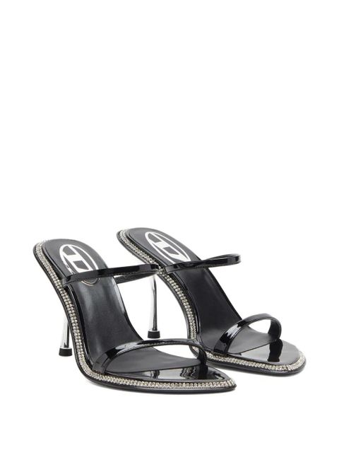 Diesel 90mm crystal-embellished stiletto sandals - Black - zdjęcie produktu nr 2