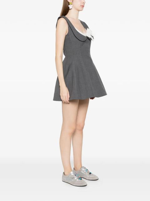 SHUSHU/TONG side-bow mini dress - Grey