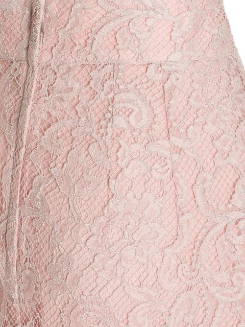 Dolce & Gabbana floral-lace midi skirt - Pink