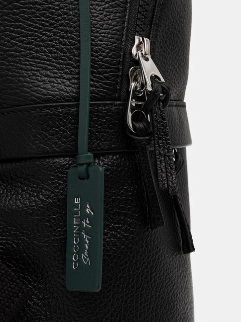 Coccinelle plecak skórzany damski kolor czarny duży E1.MUK.84.07.01