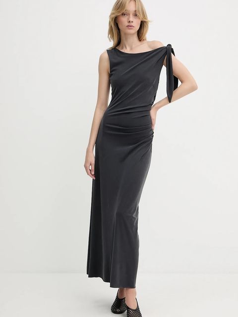 Samsoe Samsoe sukienka SASUS kolor czarny maxi dopasowana F25200039 - zdjęcie produktu nr 1