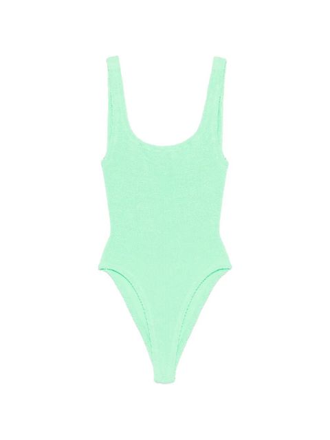 Hunza G square-neck crinkle swimsuit - Green - zdjęcie produktu nr 1