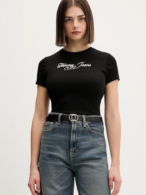 Tommy Jeans t-shirt damski kolor czarny DW0DW21838 - zdjęcie produktu nr 1