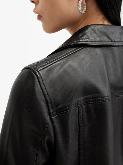 AllSaints kurtka skórzana DALBY damska kolor czarny przejściowa W086LB