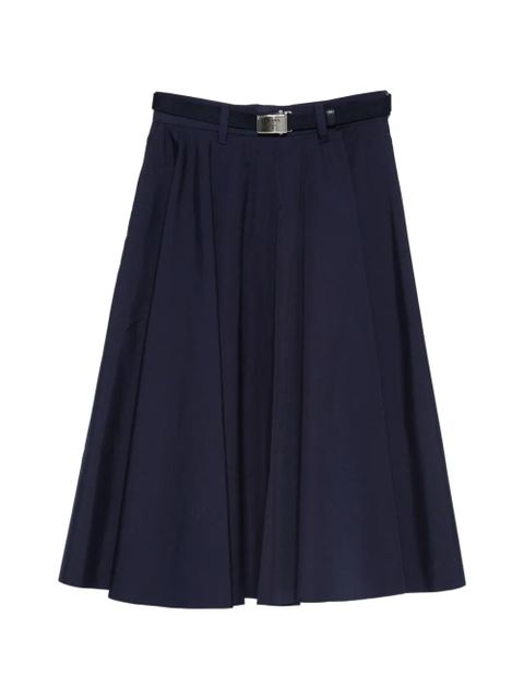 Prada A-line belted midi skirt - Blue - zdjęcie produktu nr 1