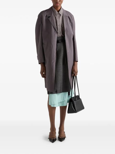 Prada short-sleeved poplin shirt - Grey - zdjęcie produktu nr 2