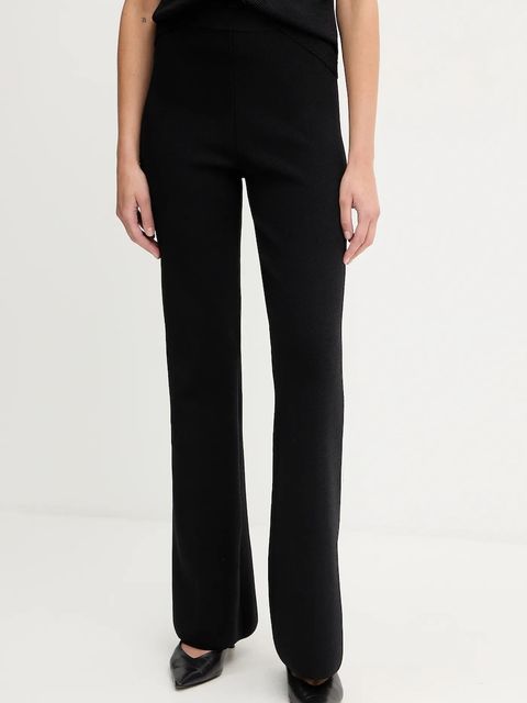 Twinset spodnie dresowe damskie kolor czarny proste high waist 252TP3206 - zdjęcie produktu nr 1