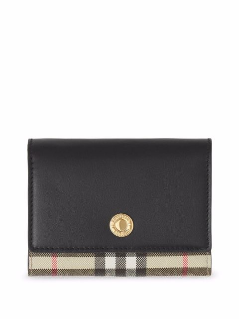 Burberry small Check folding wallet - Neutrals - zdjęcie produktu nr 1