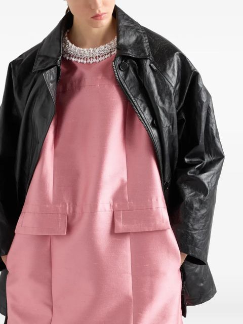 Prada embroidered mini dress - Pink