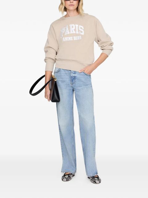 ANINE BING Paris graphic print sweatshirt - Neutrals - zdjęcie produktu nr 2