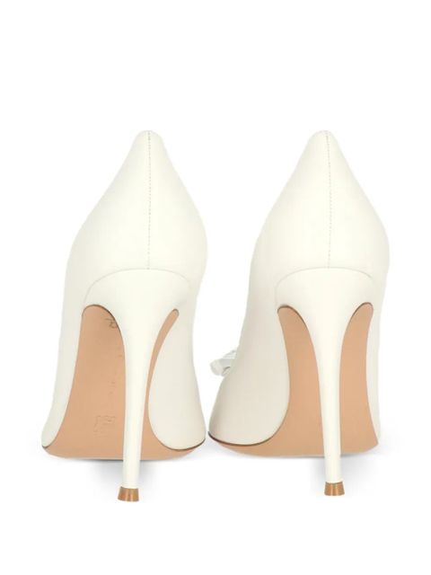Gianvito Rossi Jaipur gemstone-embellishment pointed-toe pumps - White