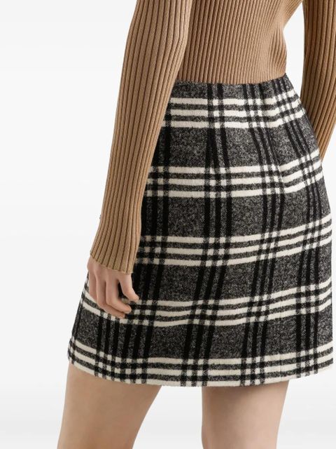 Dolce & Gabbana checked mini skirt - Black