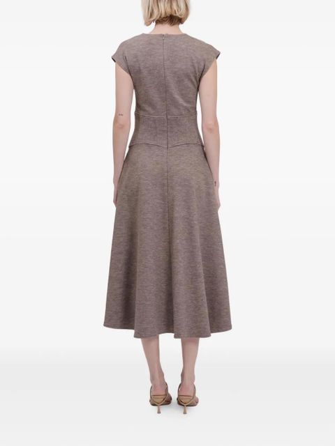 Simkhai cowl-neck flared dress - Brown