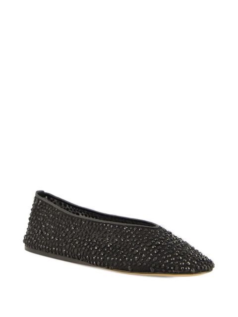 Le Monde Beryl Luna crystal-embellished ballet flats - Black