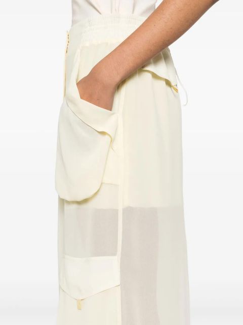 PINKO layered-design midi skirt - Yellow