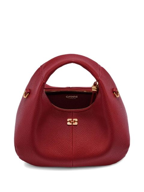 GANNI leather shoulder bag - Red