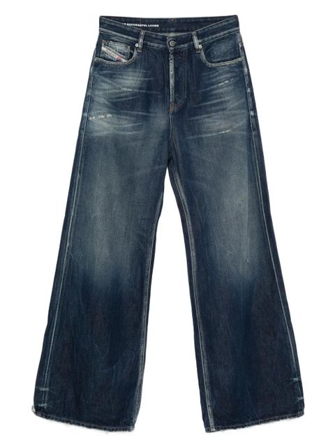 Diesel frayed wide-leg jeans - Blue - zdjęcie produktu nr 1
