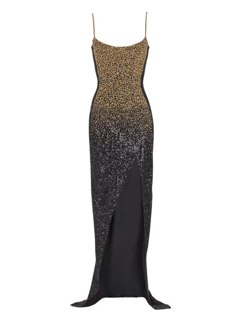 Balmain embroidered long dress - Black - zdjęcie produktu nr 1