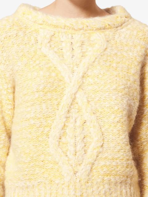ISABEL MARANT Dorota cable-knit sweater - Yellow