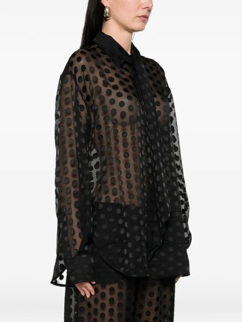 The Frankie Shop polka-dot shirt - Black