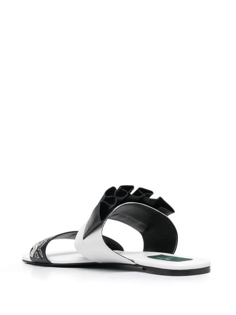 PUCCI embroidered-detail slides - Black