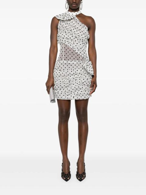 Alessandra Rich polka-dot organza mini dress - White - zdjęcie produktu nr 2