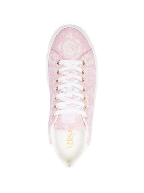 Versace Barocco-pattern low-top sneakers - Pink