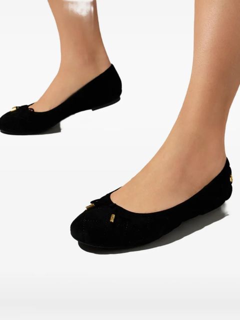 Lauren Ralph Lauren bow-detail suede ballet flats - Black - zdjęcie produktu nr 2