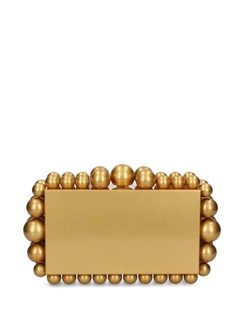 Cult Gaia bead-embellished clutch bag - Gold