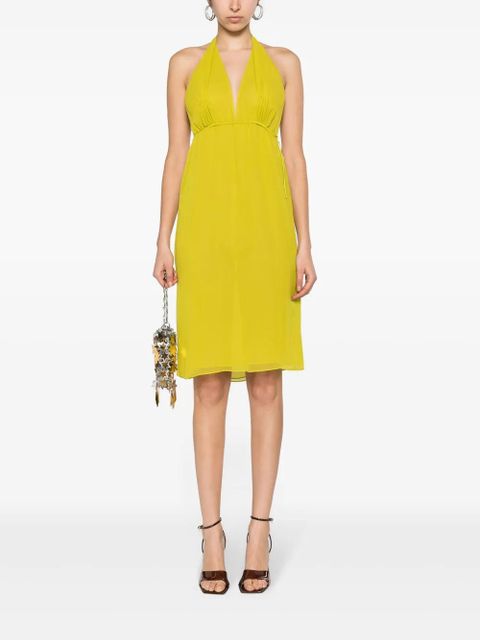 Christopher Esber halterneck silk midi dress - Green - zdjęcie produktu nr 2