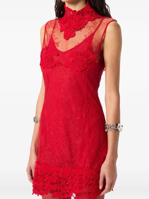 Blumarine lace mini dress - Red