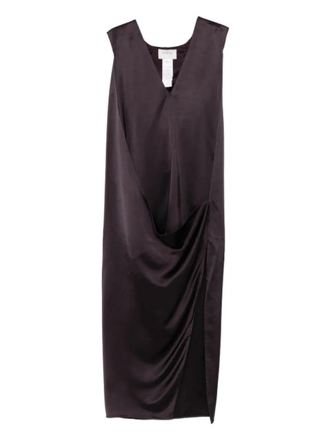 Sportmax V-neck draped dress - Purple - zdjęcie produktu nr 1