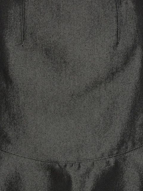 ROTATE BIRGER CHRISTENSEN ruffle-denim mini skirt - Black