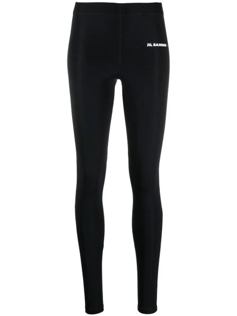 Jil Sander logo-print leggings - Black - zdjęcie produktu nr 1