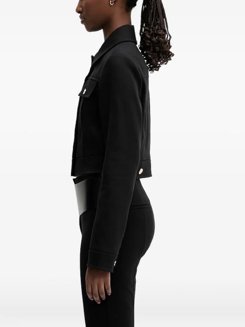 Sportmax cropped buttoned jacket - Black
