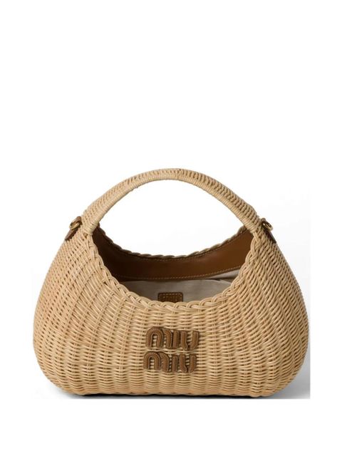 Miu Miu Wander wicker handbag - Neutrals - zdjęcie produktu nr 1