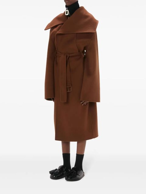 JW Anderson belted wool coat - Brown
