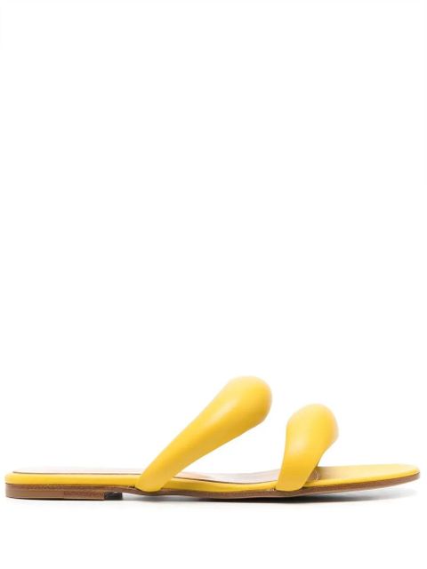 Gianvito Rossi padded slip-on sandals - Yellow - zdjęcie produktu nr 1