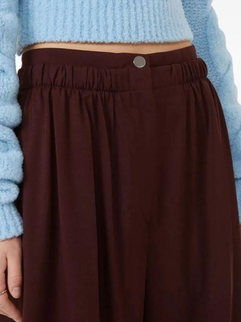 Sportmax double-belt wide-leg trousers - Red