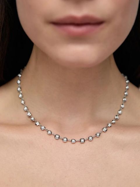 Monica Vinader diamond-embellishment necklace - Silver - zdjęcie produktu nr 2