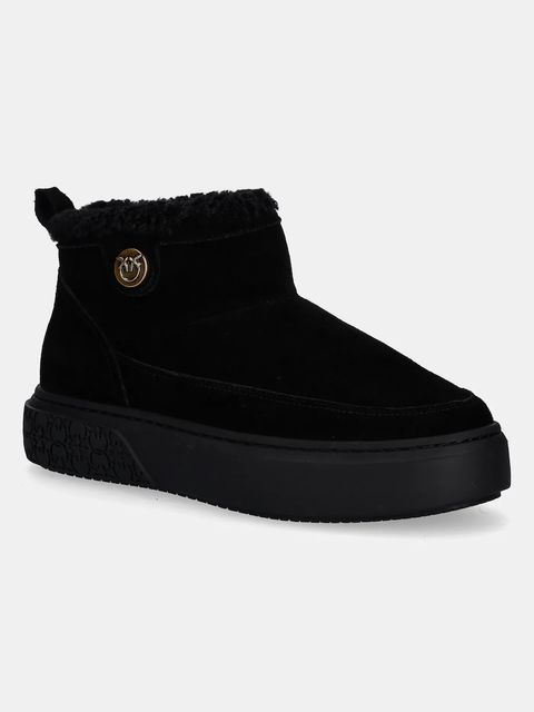 Pinko śniegowce zamszowe Yoko 22 kolor czarny SS0105P055Z99 - zdjęcie produktu nr 1