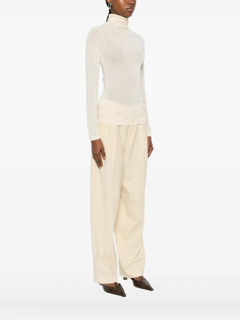 SOLOTRE roll-neck sweater - White