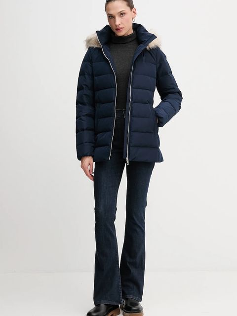 Tommy Hilfiger kurtka puchowa kolor granatowy zimowa WW0WW47542