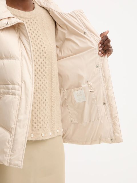 Marella kurtka puchowa kolor beżowy zimowa 2523486025200