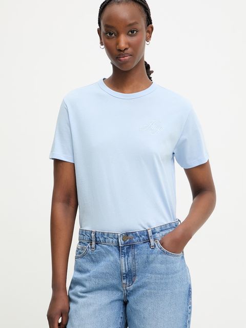 HUGO t-shirt basic damski bawełniany Damacia_7 - zdjęcie produktu nr 1